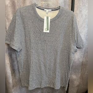 Threads 4 Thought Grey Textured Striped Tee XL NWT